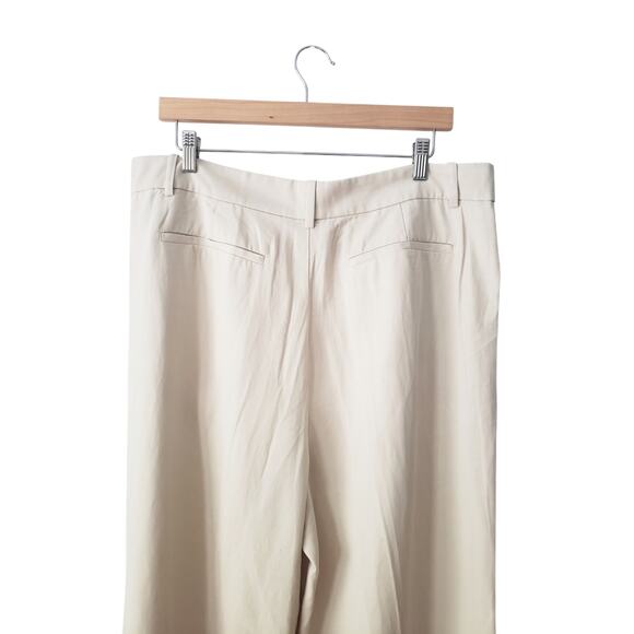 Madewell NWT Slouchy Straight Pants in Drapey Twill Cream Size 14 - Picture 5 of 9
